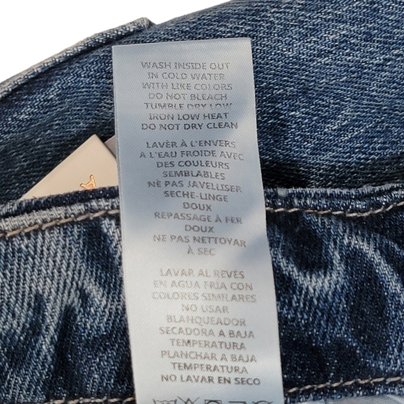 Good American Vintage Straight Leg Distressed Blue Jeans Womens Size 4/27 NWT - Picture 15 of 15